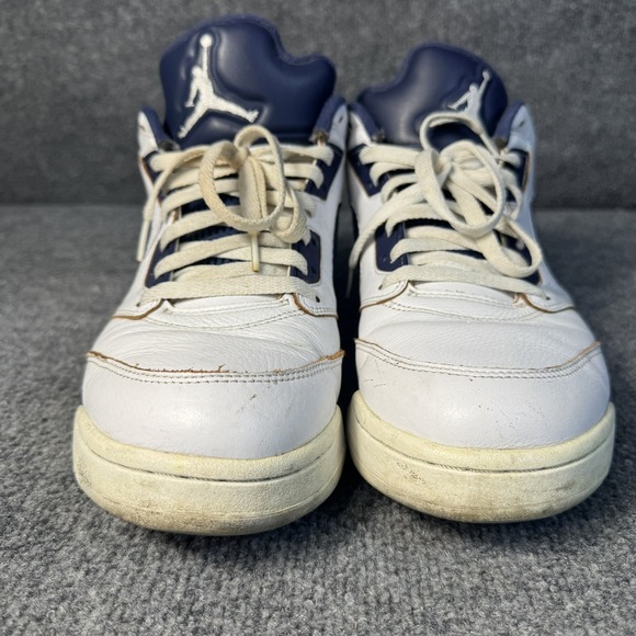 Nike Air Jordan 5 V Retro Low White Navy Gold Men's Sz 12 819171 135 - Picture 3 of 11
